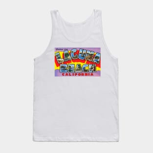 Greetings from Laguna Beach, California - Vintage Large Letter Postcard Tank Top